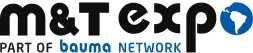 Logo da M&T Expo, evento do qual a Lantex foi patrocinadora oficial, parte da rede Bauma Network.